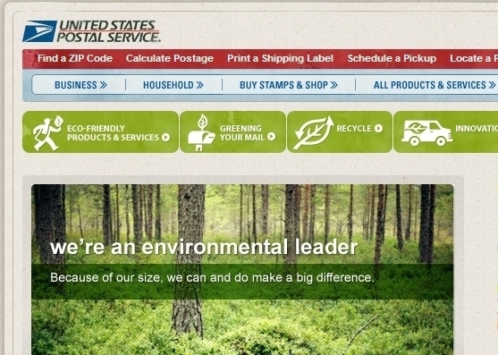 USPS.com - Green website